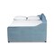 Baxton Studio Freda Blue Velvet and Button Tufted Full Size Daybed with Trundle 164-10408 - alternate 8